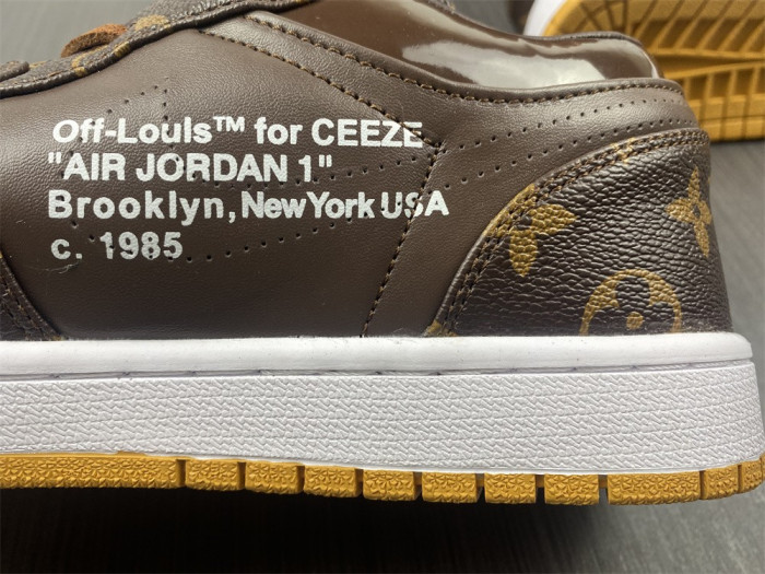 air jordan 1 o-w -louiv low top (with case)