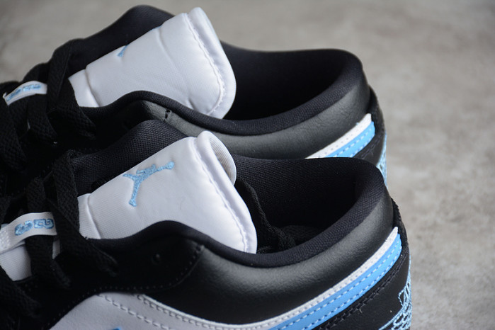 jordan 1 low black university blue white (w) dc0774-041