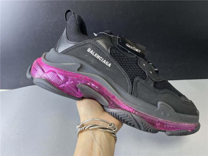 blcg sneaker triple.s.gomma black plum red 541624 w09o1 0829