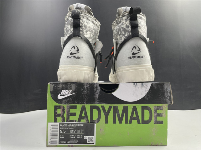 nike blazer mid readymade white - cz3589-100