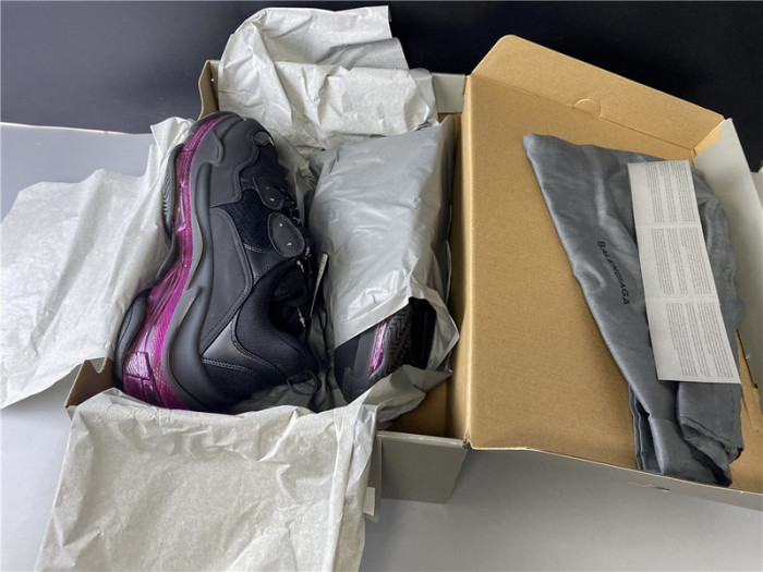 blcg sneaker triple.s.gomma black plum red 541624 w09o1 0829
