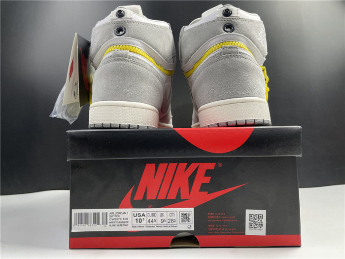 air jordan 1 high switch light smoke - cw6576-100