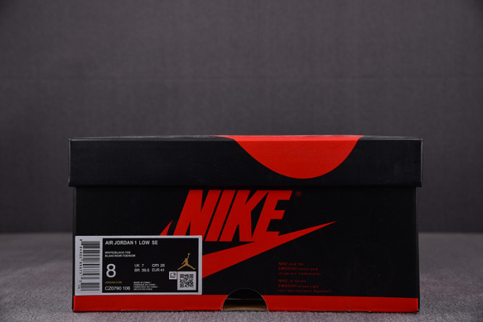 jordan 1 low black toe (gs) 553560-116