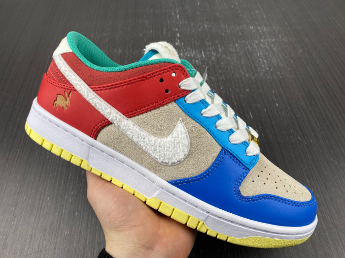nike dunk low retro prm year of the rabbit blue orange cream fd4203-111